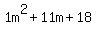 1m%5E2%2B11m%2B18