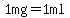 1mg=1ml
