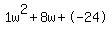 1w%5E2%2B8w%2B-24
