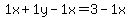 1x%2B1y-1x=3-1x
