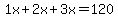 1x%2B2x%2B3x=120