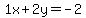 1x%2B2y=-2
