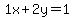 1x%2B2y=1