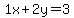 1x%2B2y=3