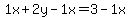 1x%2B2y-1x=3-1x