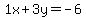 1x%2B3y=-6