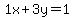 1x%2B3y=1