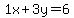 1x%2B3y=6