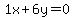 1x%2B6y=0