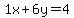 1x%2B6y=4