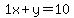 1x%2By=10