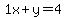 1x%2By=4