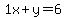 1x%2By=6