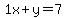 1x%2By=7