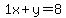 1x%2By=8