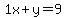1x%2By=9