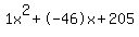 1x%5E2%2B-46x%2B205