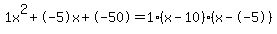 1x%5E2%2B-5x%2B-50+=+1%28x-10%29%2A%28x--5%29