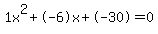 1x%5E2%2B-6x%2B-30+=+0