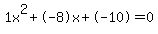 1x%5E2%2B-8x%2B-10+=+0