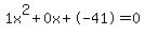 1x%5E2%2B0x%2B-41+=+0