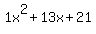 1x%5E2%2B13x%2B21
