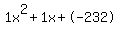 1x%5E2%2B1x%2B-232