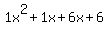 1x%5E2%2B1x%2B6x%2B6
