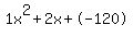 1x%5E2%2B2x%2B-120