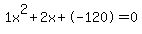 1x%5E2%2B2x%2B-120+=+0