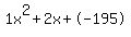 1x%5E2%2B2x%2B-195