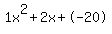 1x%5E2%2B2x%2B-20