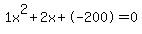 1x%5E2%2B2x%2B-200+=+0