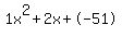 1x%5E2%2B2x%2B-51