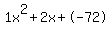 1x%5E2%2B2x%2B-72