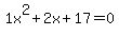 1x%5E2%2B2x%2B17+=+0