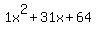 1x%5E2%2B31x%2B64