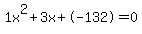 1x%5E2%2B3x%2B-132+=+0