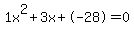 1x%5E2%2B3x%2B-28+=+0