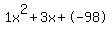 1x%5E2%2B3x%2B-98