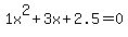 1x%5E2%2B3x%2B2.5+=+0