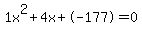 1x%5E2%2B4x%2B-177+=+0