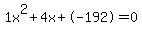 1x%5E2%2B4x%2B-192+=+0