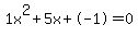 1x%5E2%2B5x%2B-1+=+0