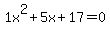 1x%5E2%2B5x%2B17+=+0