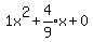 1x%5E2%2Bexpr%284%2F9%29x%2B0