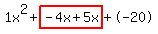 1x%5E2%2Bhighlight%28-4x%2B5x%29%2B-20