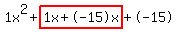 1x%5E2%2Bhighlight%281x%2B-15x%29%2B-15