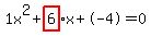 1x%5E2%2Bhighlight_red%28+6%29+%2A+x%2B-4=0