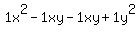 1x%5E2-1xy-1xy%2B1y%5E2